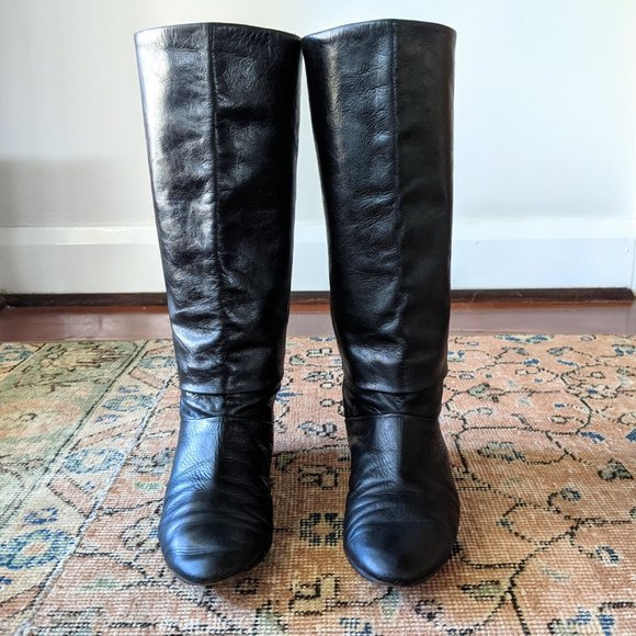 CAMPER Black Leather Slouch Pirate Boots - Picture 2 of 5